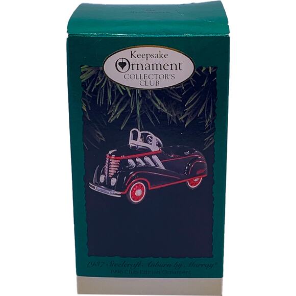 1996 Hallmark Keepsake Collector's Club 1937 STEELCRAFT AUBURN Ornament in Box - Picture 2 of 10